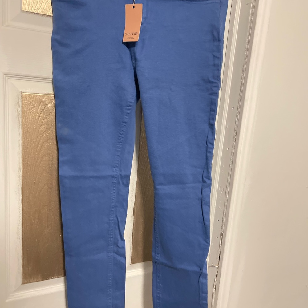Gallery Blue Skinny Pants with Orange Tag